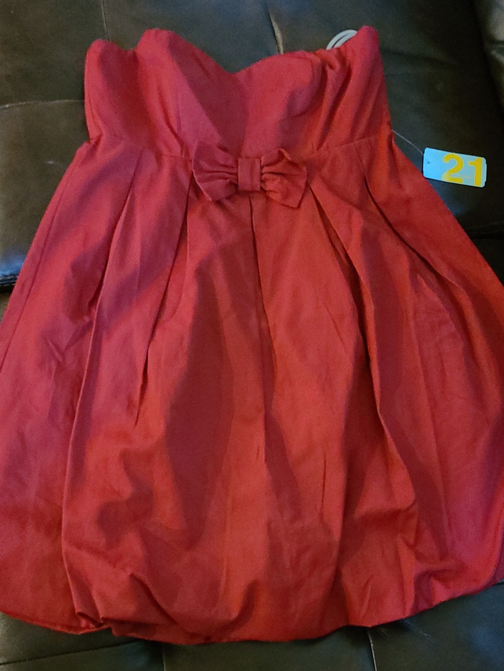Forever 21 New With Tags Strapless Red Bow Bubble Dress Medium